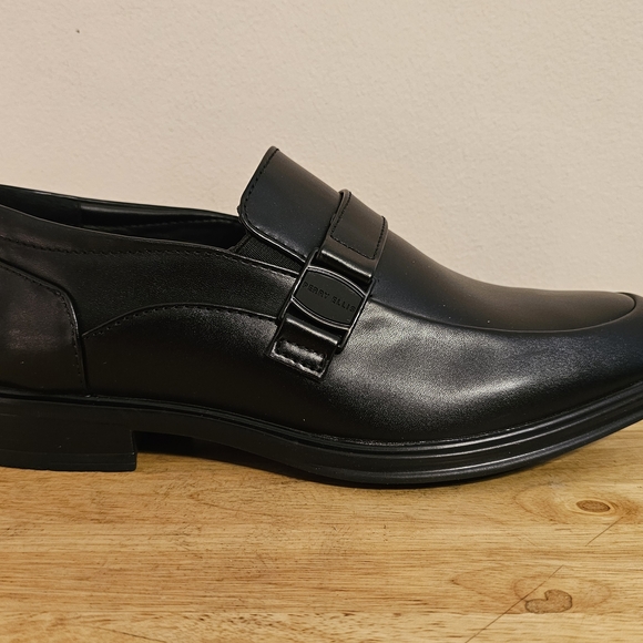 Perry Ellis Portfolio Drexler II RB Dress Shoes Black Leather Mens Size 8.5 Wide